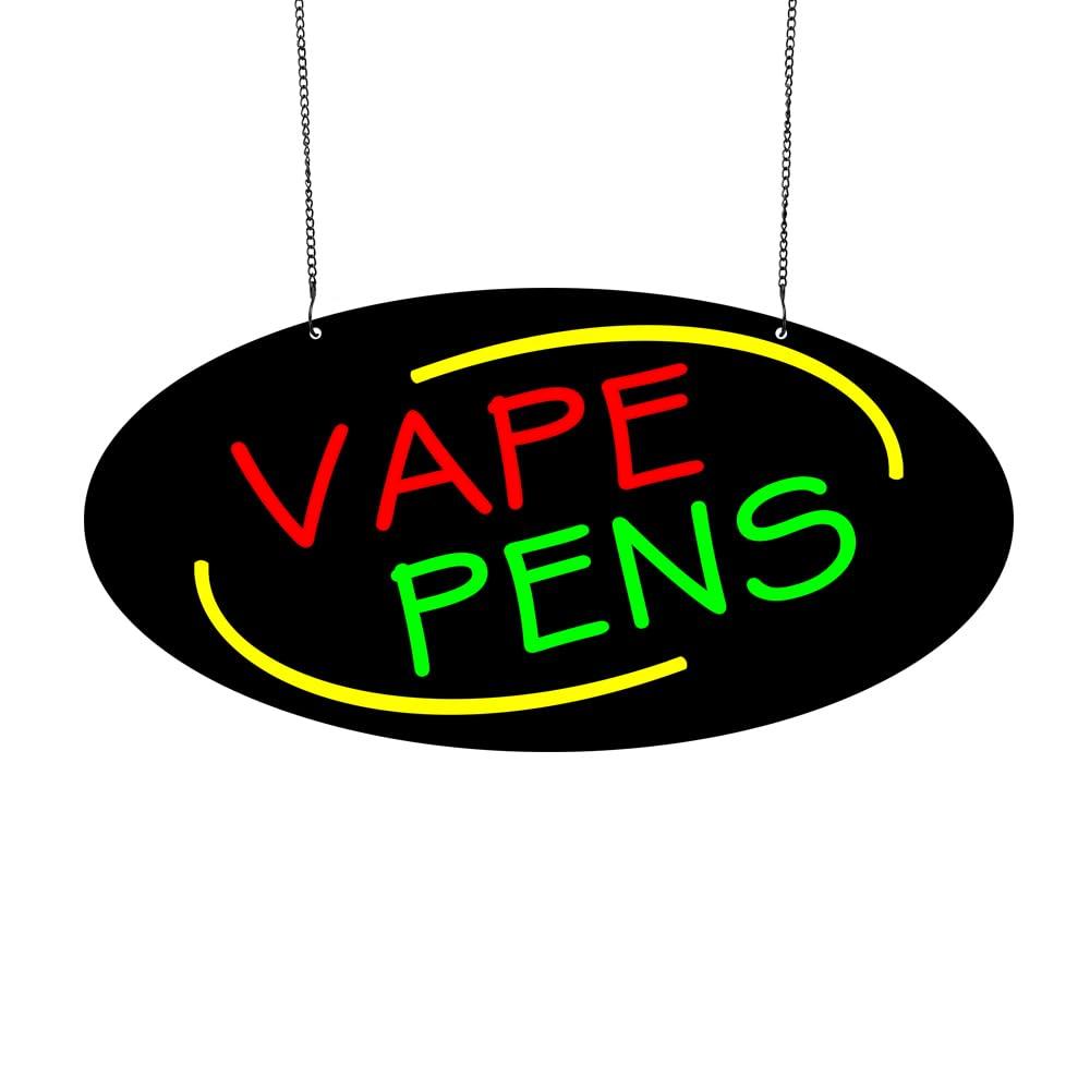 Vaping Store - ベイプペン用ネオンサイン。調光可能なLEDライトで、ベイプショップの壁面や窓に設置して、商業施設や店舗の広告、アート装飾として活用できます。